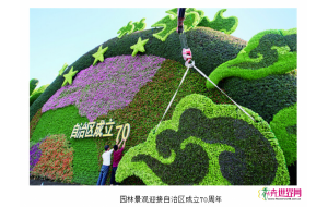 内蒙：别致园林景观呈现街头